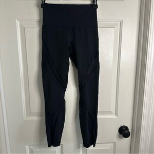 Lululemon Wunder Under 25” Black High Rise Mesh Pants Align Luon Times 7/8